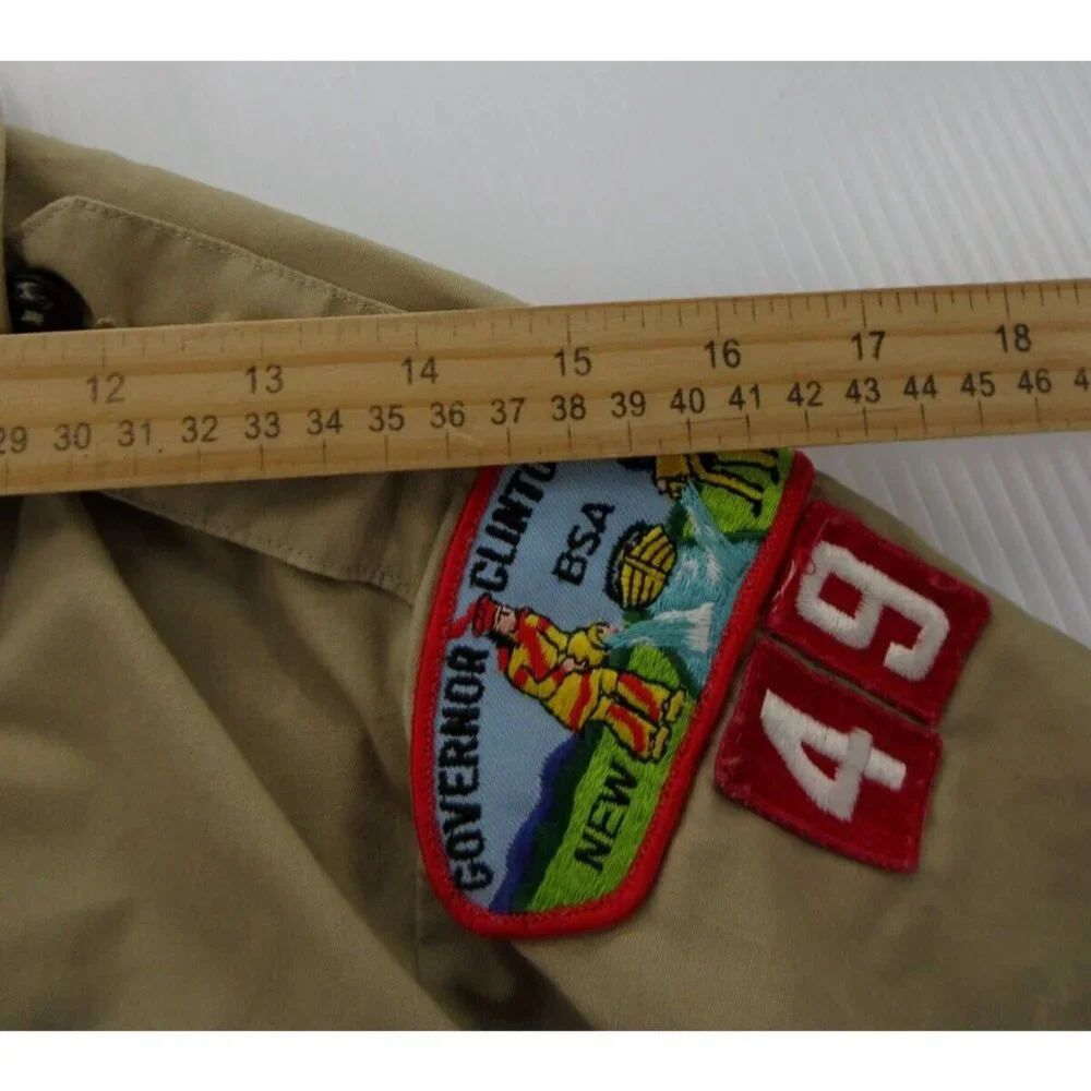 VINTAGE Boy Scouts of America Shirt Boys New York Uniform 1987 80s Patch*